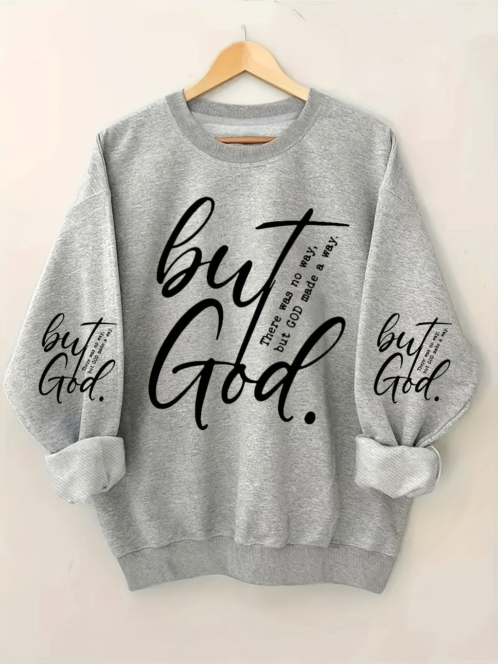 Cozy Plus Size Letter Print Crew Neck Pullover Sweatshirt - Women's Plus Size Clothing for Fall & Winter - Soft, Long Sleeve, Casual, Comfortable, and Stylish