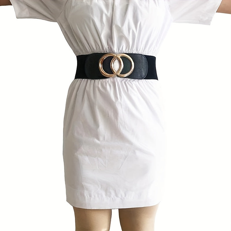 1/3pcs Elegant Double Ring Buckle Belt
