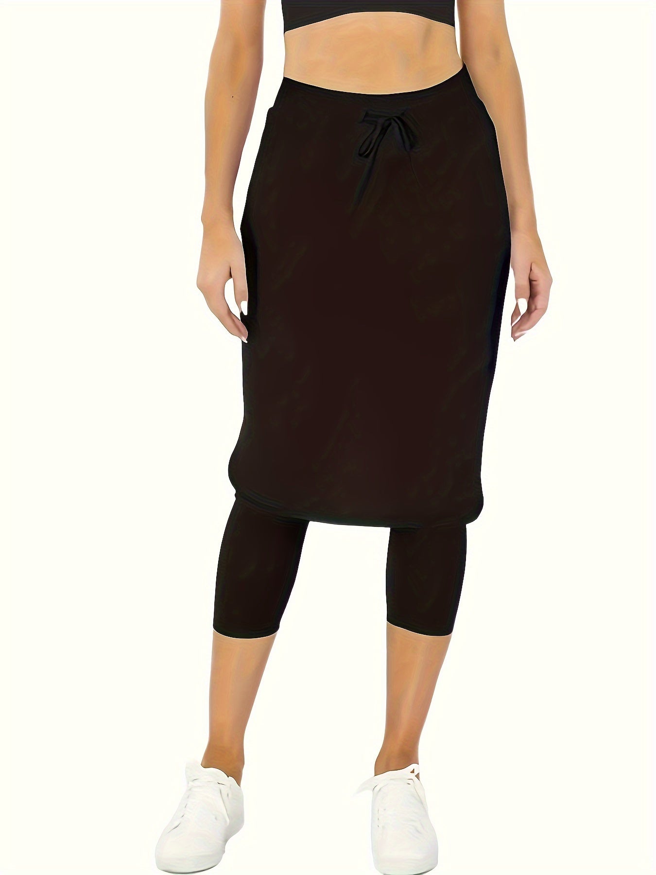 Stylish Athletic Skirt With Built-in Shorts, Casual Sports Tennis Skirt, Fitness Running Skirt With Pocket, Yoga Pants For Women, Outdoor Exercise Gear For Fall & Winter