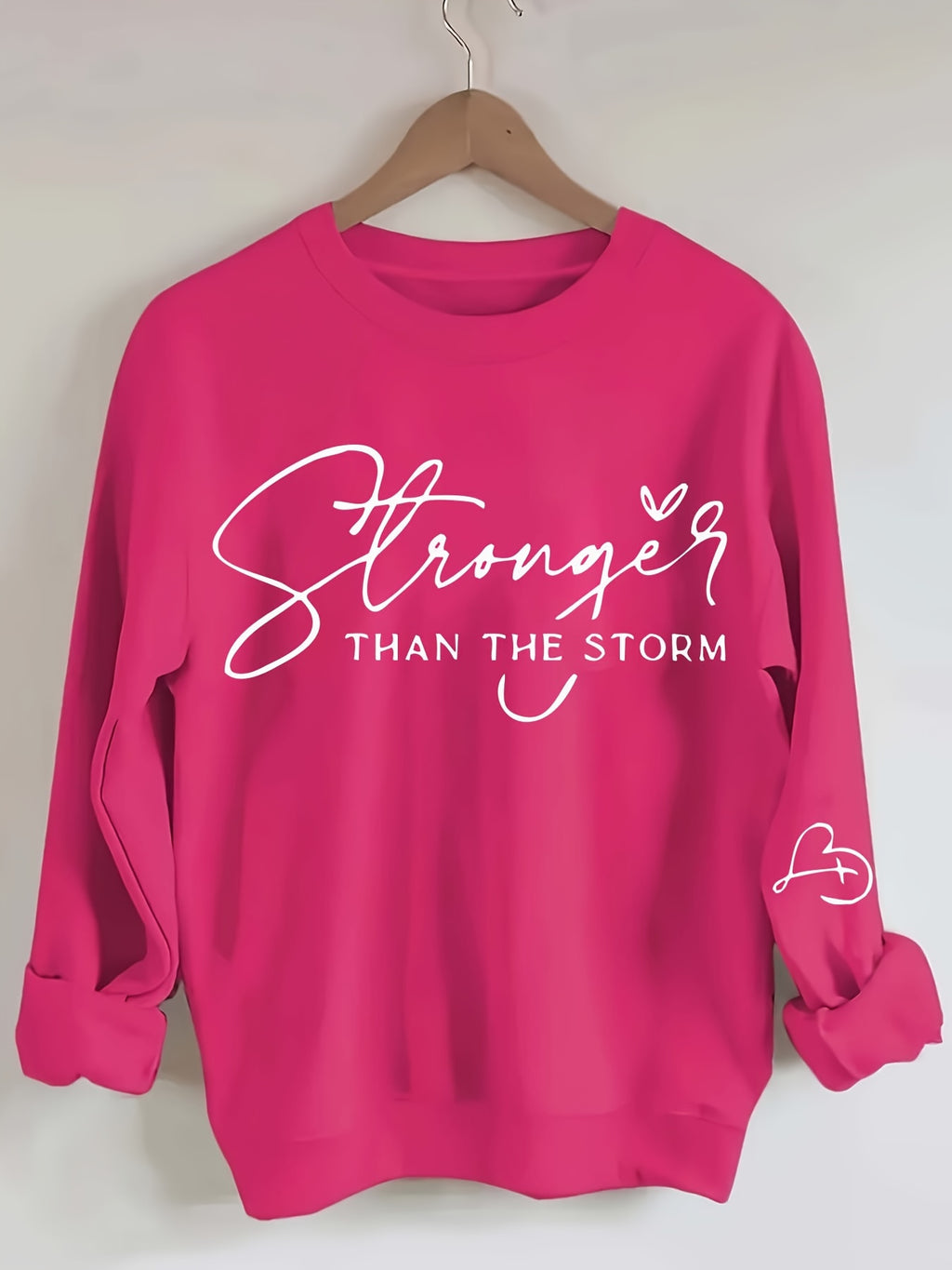 Stylish Plus Size Letter Print Crew Neck Pullover Sweatshirt - Women's Plus Size Clothing for Fall & Winter - Soft, Casual, Long Sleeve, Comfortable, and Cozy Fleece Sweatshirt for Curvy Women