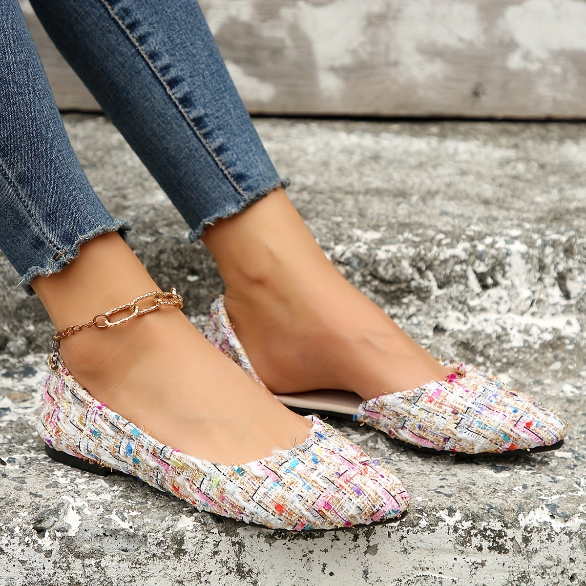 Fashion Women's Slip-On Flat Shoes, Comfortable Lightweight Side Open Casual Elegant Pointed Toe Pumps, Pointed Toe Shoes for Women, Flat Shoes for Women Comfortable, Fancy Ladies Shoes, Wide Toe Box Shoes Women, Fashion Slip
