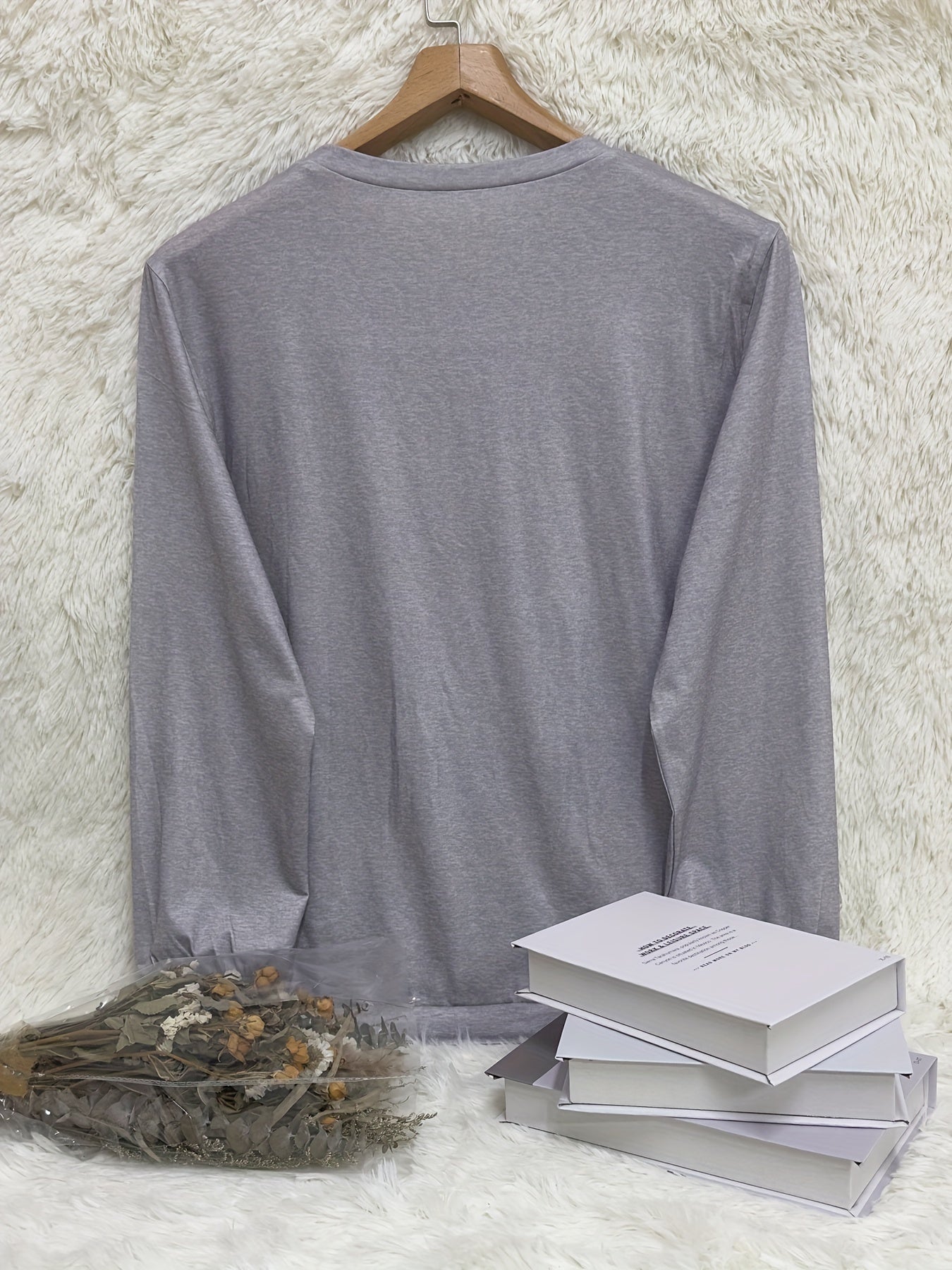 Plus Size Football Print Crew Neck T-shirt, Casual Long Sleeve Top For Spring & Fall, Women's Plus Size Clothing