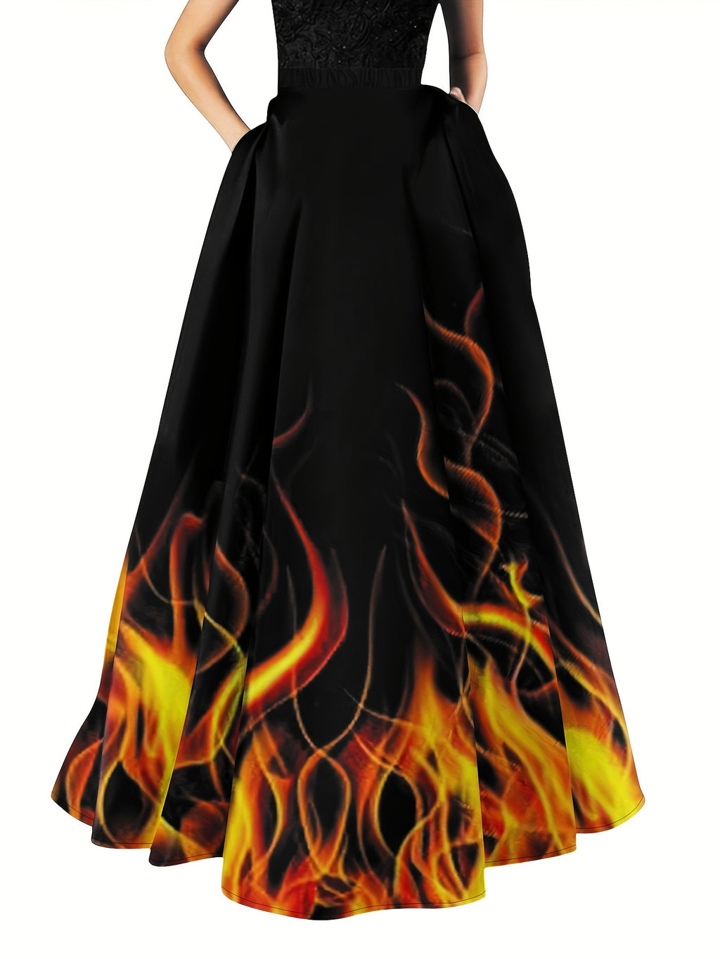 Plus Size Graphic Print Skirt, Casual Skirt For Spring & Summer, Women's Plus Size Clothing