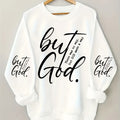 Cozy Plus Size Letter Print Crew Neck Pullover Sweatshirt - Women's Plus Size Clothing for Fall & Winter - Soft, Long Sleeve, Casual, Comfortable, and Stylish