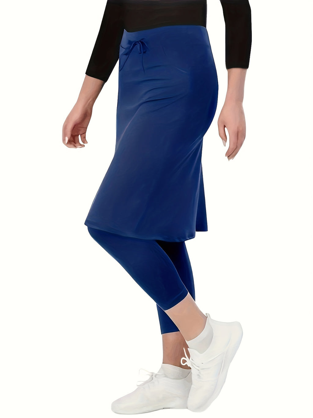 Stylish Athletic Skirt With Built-in Shorts, Casual Sports Tennis Skirt, Fitness Running Skirt With Pocket, Yoga Pants For Women, Outdoor Exercise Gear For Fall & Winter