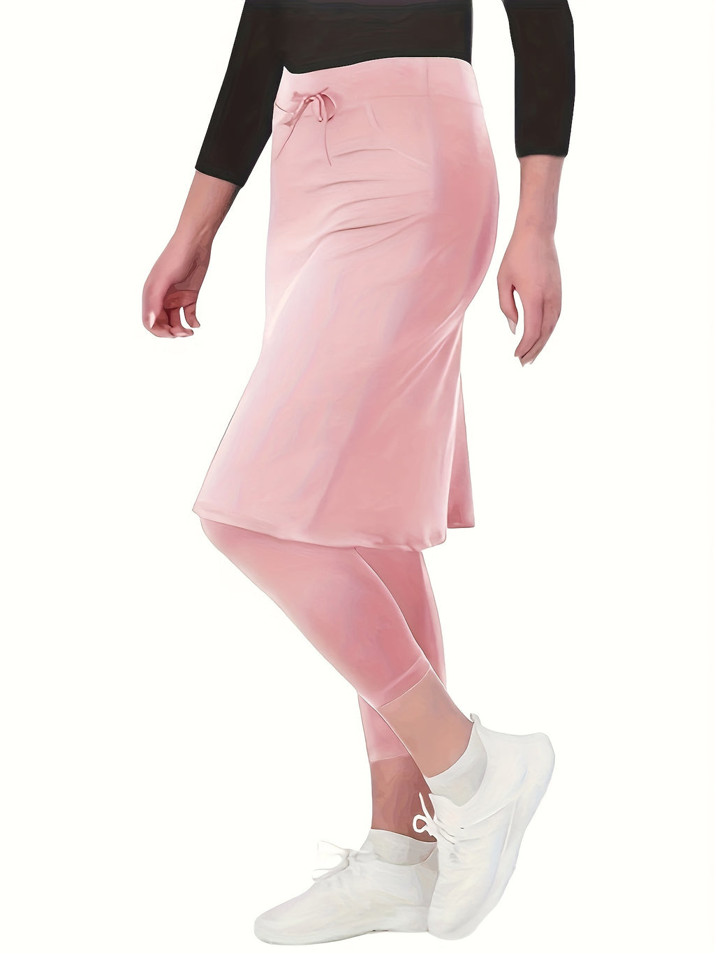Stylish Athletic Skirt With Built-in Shorts, Casual Sports Tennis Skirt, Fitness Running Skirt With Pocket, Yoga Pants For Women, Outdoor Exercise Gear For Fall & Winter