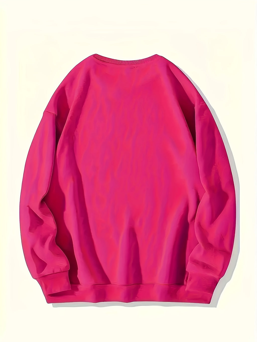 Plus Size Letter Print Sweatshirt, Crew Neck Casual Sweatshirt For Fall & Spring, Women's Plus Size Clothing